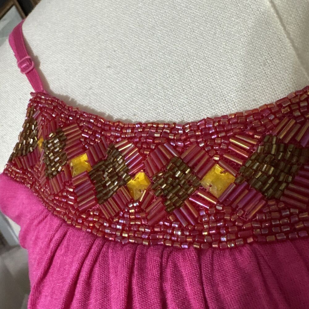 Vintage Y2K Bubblegum Pink Cami Tank Top Women’s Size M Adjustable Strap Formal - Picture 3 of 11